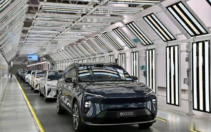 5月9日上午，蔚来第50万台量产车在位于安徽合肥新桥智能电动汽车产业园区的蔚来第