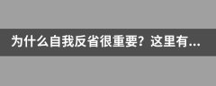 因为它能让我们更好地了解自己，从而实现个人成长和职业发展。通过自我反省，我们可以