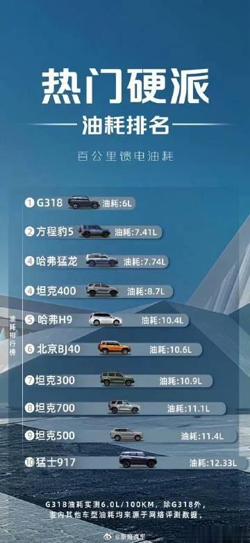 #深蓝G318把硬派油耗干掉了一半#深蓝G318这油耗表现确实超乎意外，作为新硬