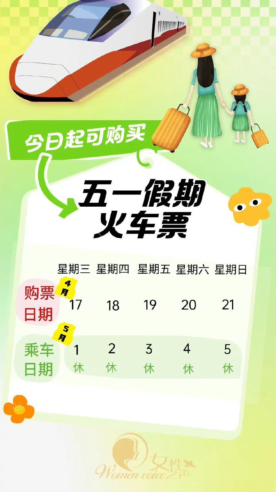 #12306抢票##12306回应五一车票秒没#今日起，旅客可通过铁路12306