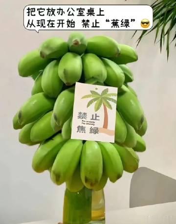 #大厂员工离职后卖蕉绿月入200万#“禁止焦绿”不止于玩梗，把香蕉做的这么有意义