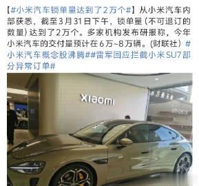 #小米汽车锁单量达到了2万个#今天不是又要开放了估计会更多吧