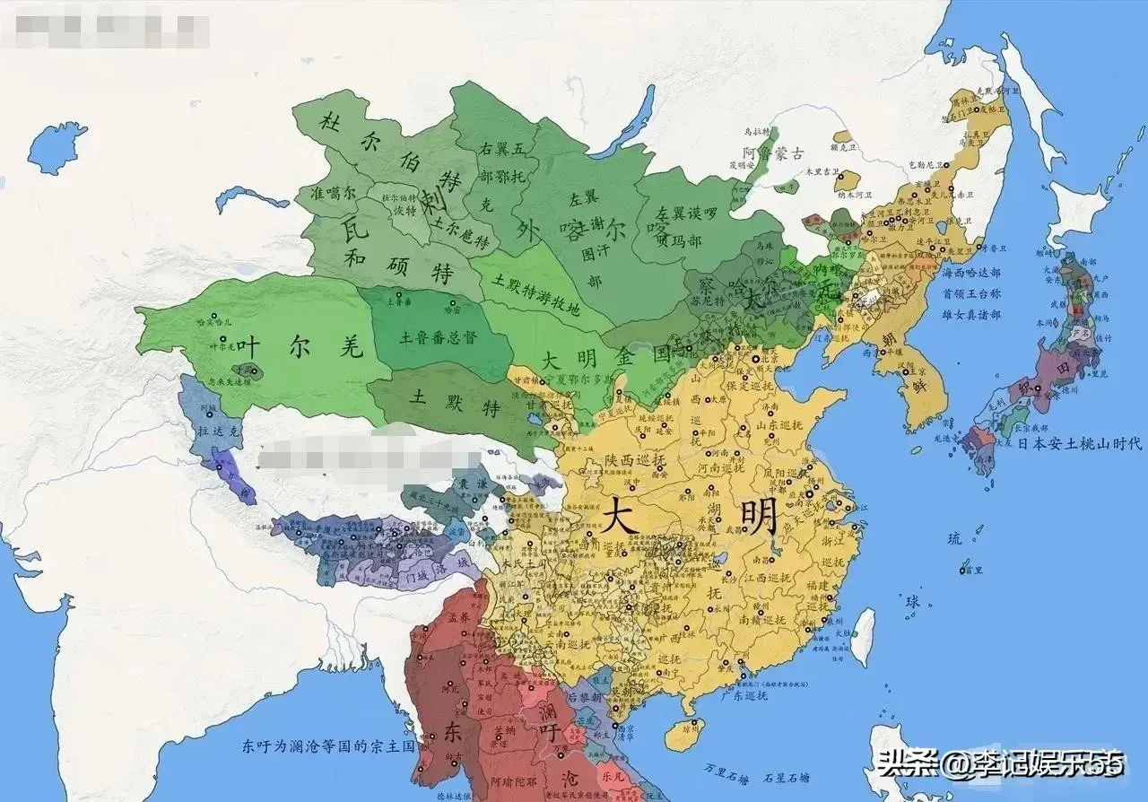 如果当年继承的是大明王朝的领土，中国大概只有不到350万平方公里，中国还有现在这么强大吗？抛开其他不谈，清朝对我国领土的贡献是超过明朝的，看看下面的地图就知道，有明一朝丢了多少领土！