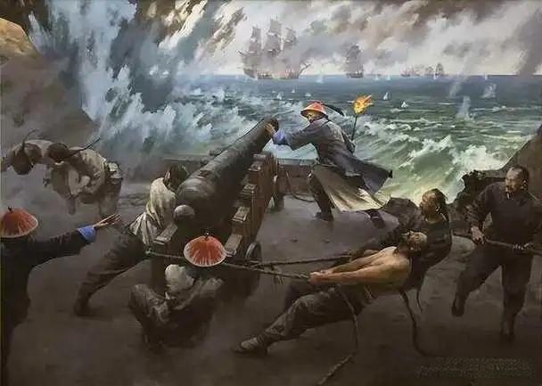 1835年9月，关天培在虎门炮台验收新炮，59门制造局自制红夷大炮，第一轮试射就