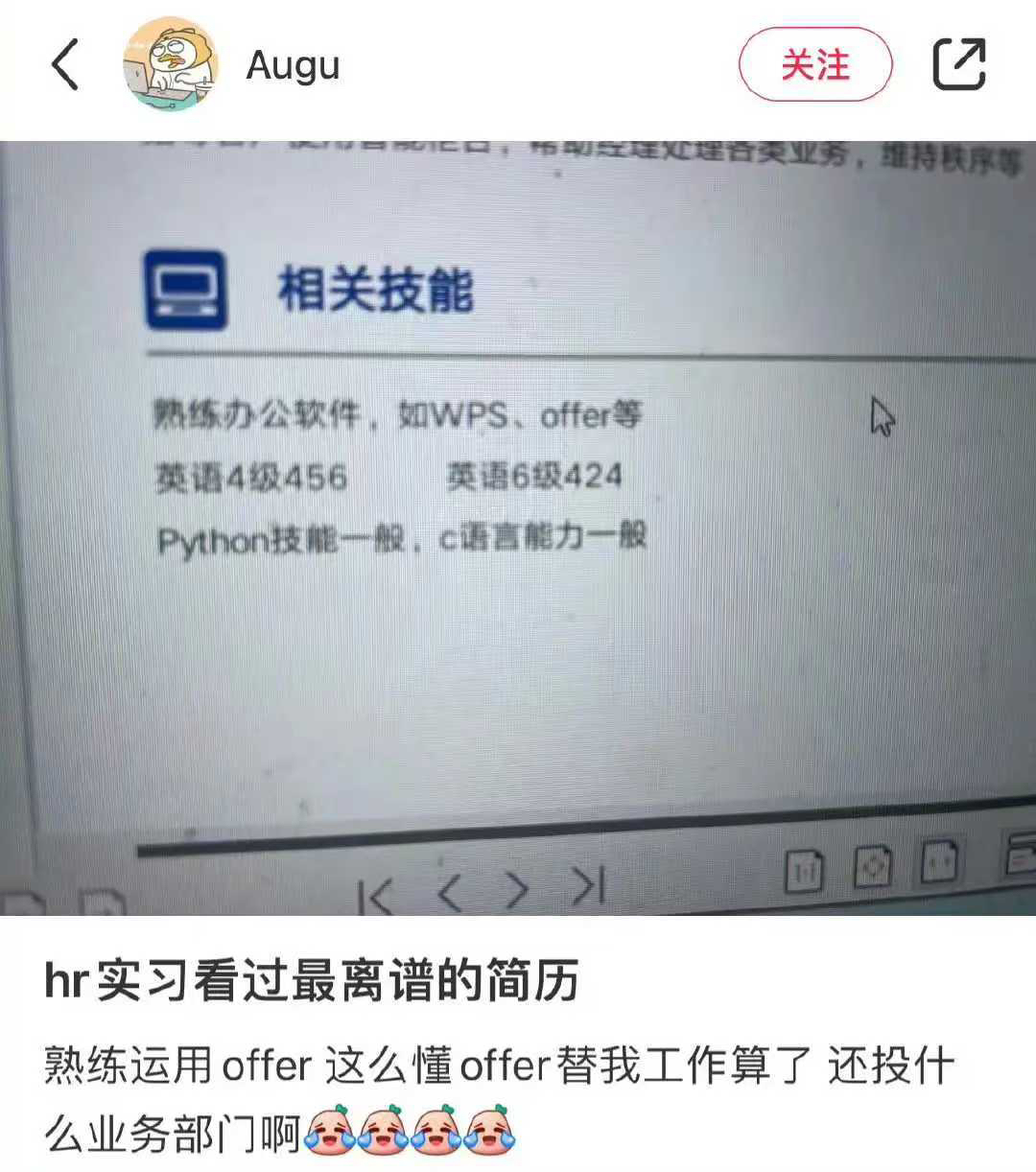 老实又不太老实的简历