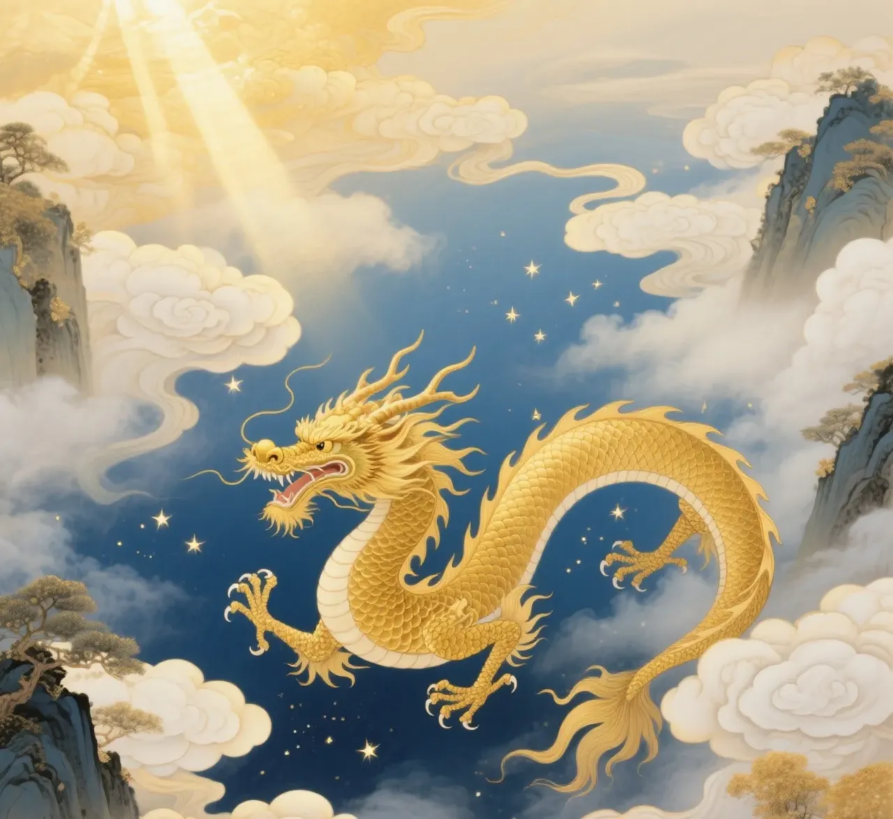 第一名：龙
玉璧显吉祥，甘露滋润苗
龙，金穗带喜气，福气满厅堂
龙，喜鹊报春来，好消息传扬
龙，香草长得旺，吉祥气满堂
龙，云脚踩好运，喜气绕房梁
龙，珠宝挂满枝，吉兆放光芒
龙，美酒润家门，福星高高