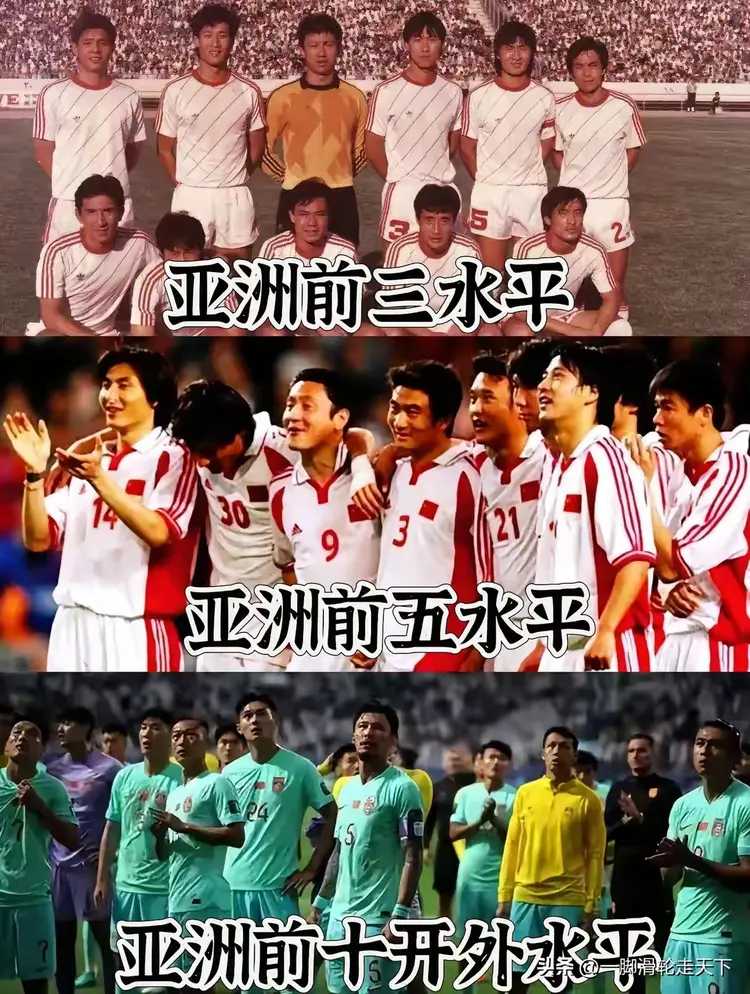 当世界杯亚洲区提供2个直接出线名额时，我们是在亚洲排名前三。

若世界杯亚洲区开放了4.5个名额，意味着有附加赛机会，我们调整为争取成为亚洲前五的队伍。

而当世界杯亚洲区设有8.5个名额，考虑到可能