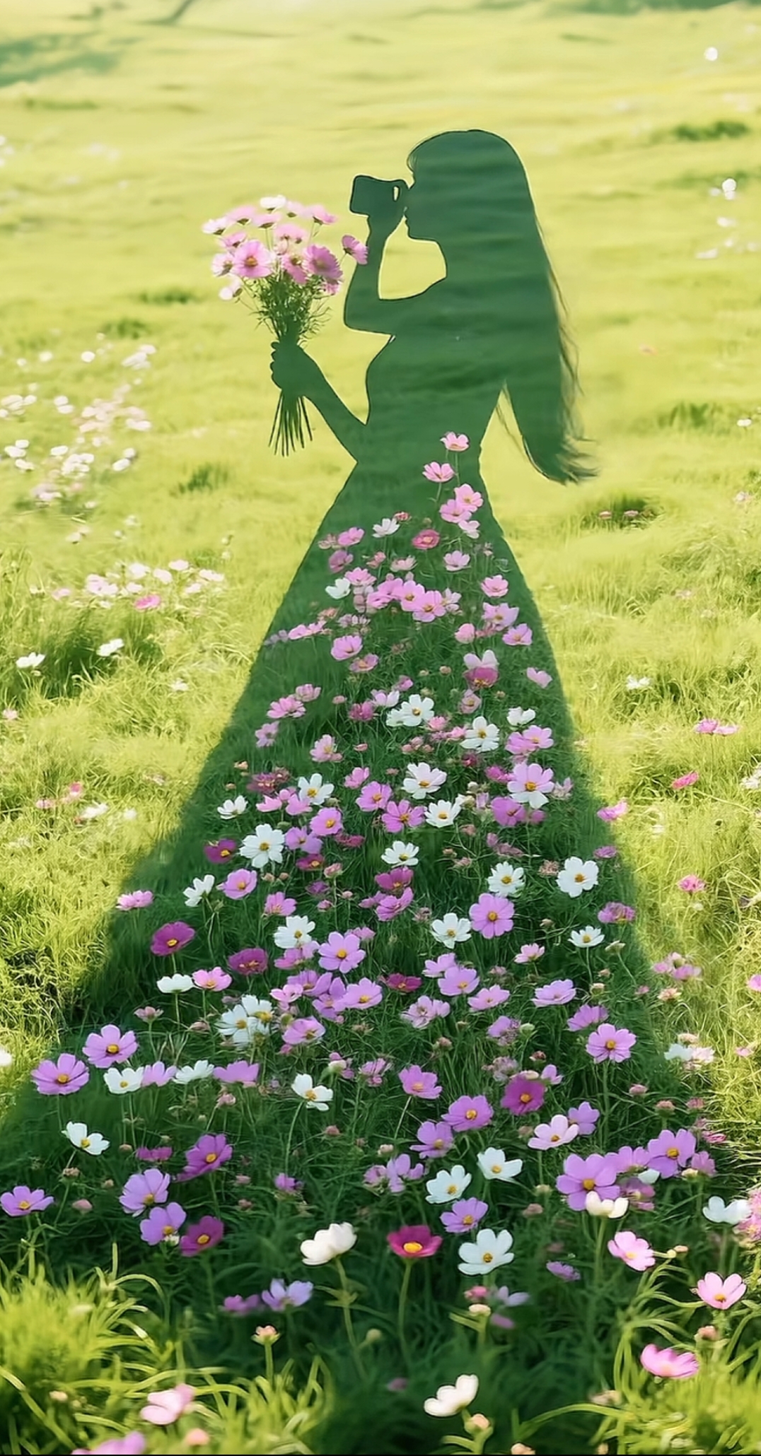 影子鲜花裙子，夏天第一件碎花裙子