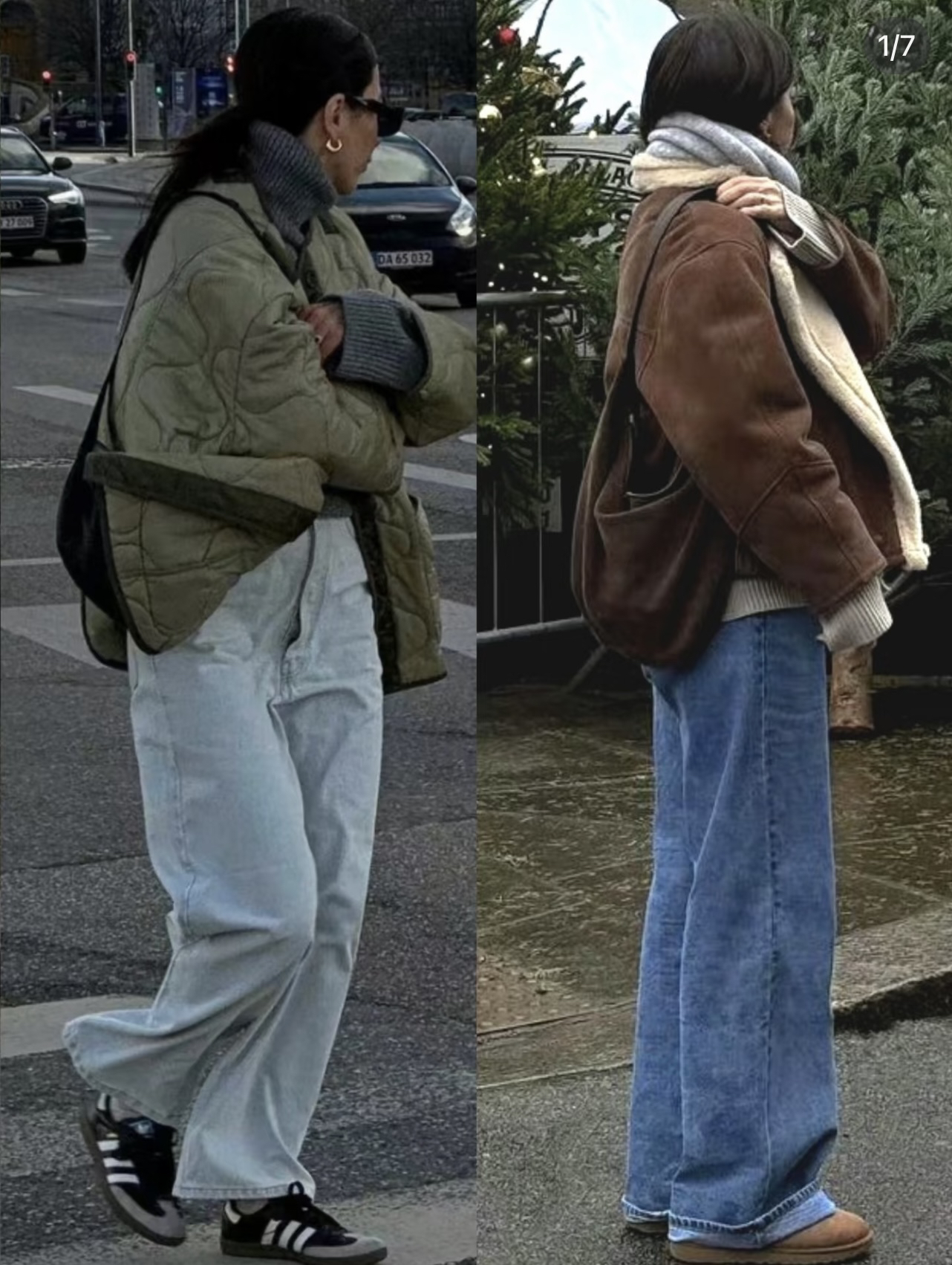 很多熟龄的姐妹们，日常穿搭都会倾向于经典黑白灰，其实在此之外，还可以尝试一下其他颜色的穿搭。
比如棕咖色，更复古，更优雅，很适合秋冬季节。
日常出街，用一件咖色的西服来搭配牛仔裤和灰色的打底衫，再配以