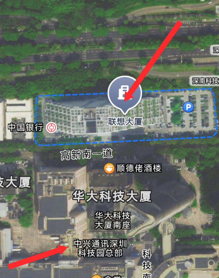 联想和中兴都位于深圳南山科技园，两家公司隔条街，最短距离50米。到对方公司开完会商量一下下专利费的问题，都不影响回公司喝水吃饭，就这联想还要打官司。
即使不满意对方的要求需要诉讼，难道南山区法院不受理