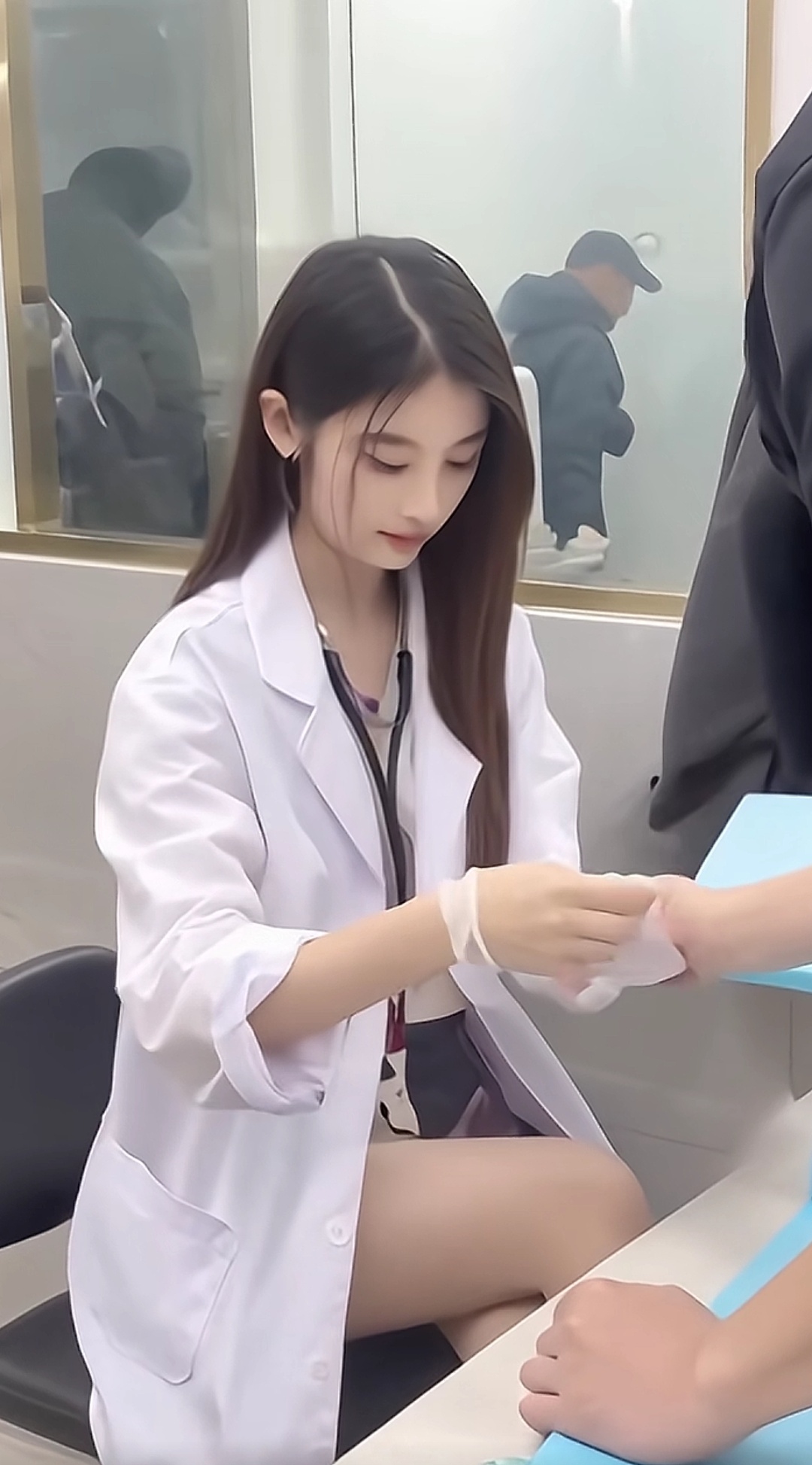 媳妇儿二舅公三舅母的大姑的二大爷家的女儿刚毕业实习就有这么多人排队，改天我也去看看，我们也有亲戚，照顾照顾她。