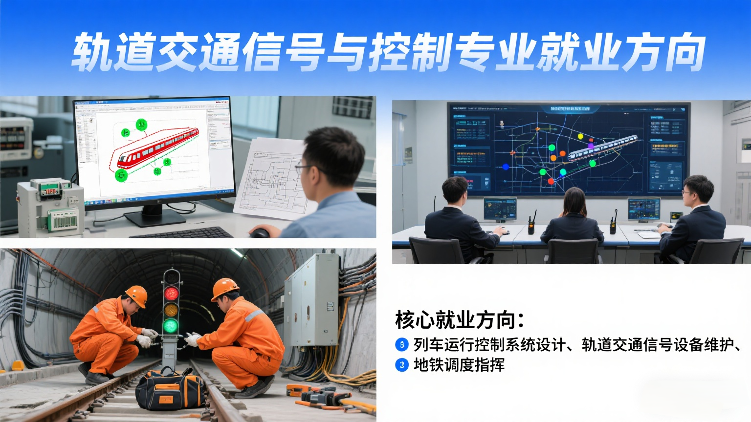 轨道交通信号与控制专业，听起来是不是既神秘又高大上？这个专业到底是学什么的？毕业后又能去哪就业呢？让我们一起来揭开它的神秘面纱。
在这个专业里，你将学到一系列与轨道交通信号与控制相关的核心课程。技术核