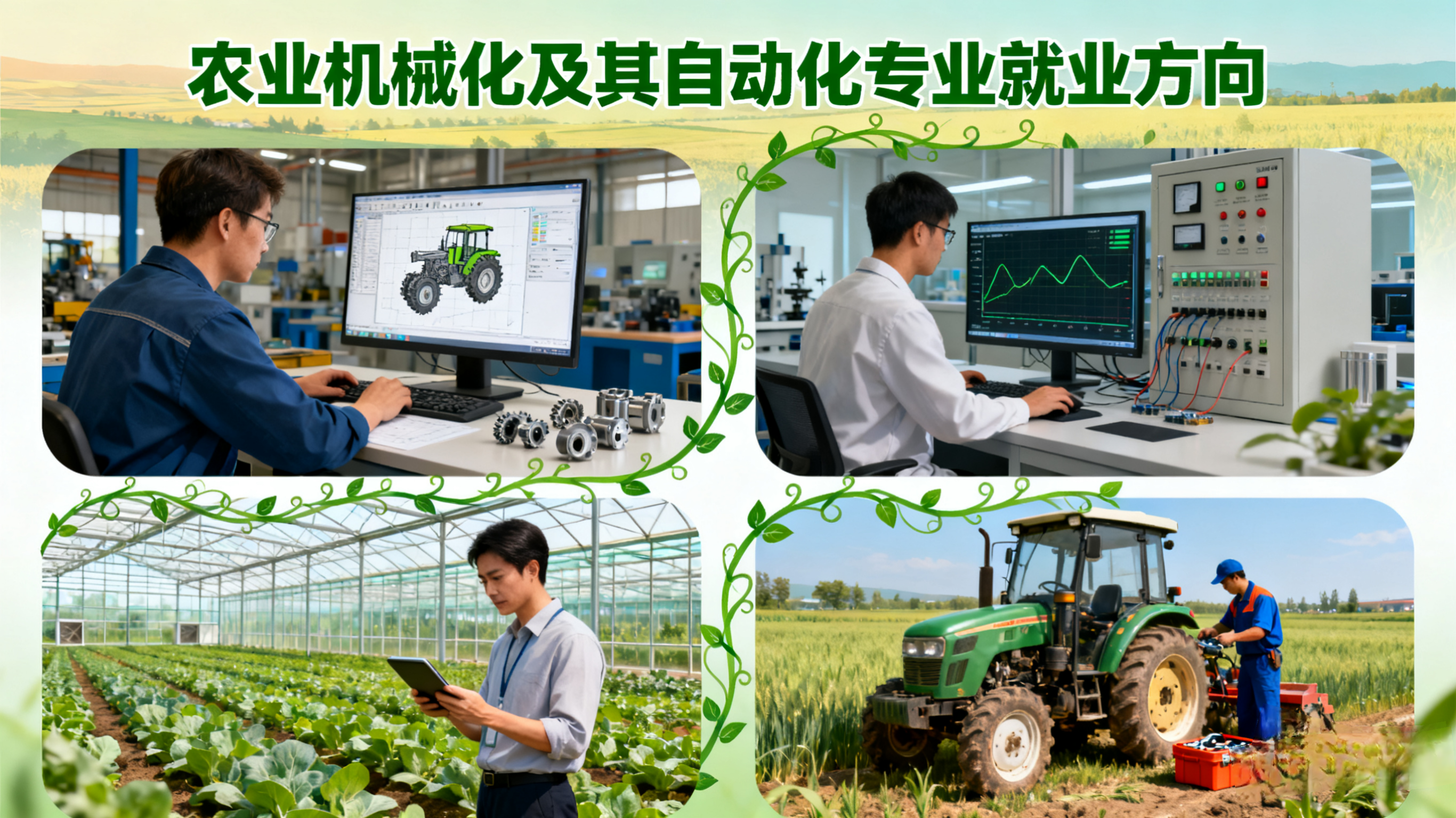 农业机械化及其自动化专业学什么， 就业方向有哪些？

🎓 学什么？

1. 硬核机械基础
机械制图、工程力学、机械设计、电工电子学是必修课，像沈阳农业大学还开设Pro/E建模、数控加工技术等课程，直