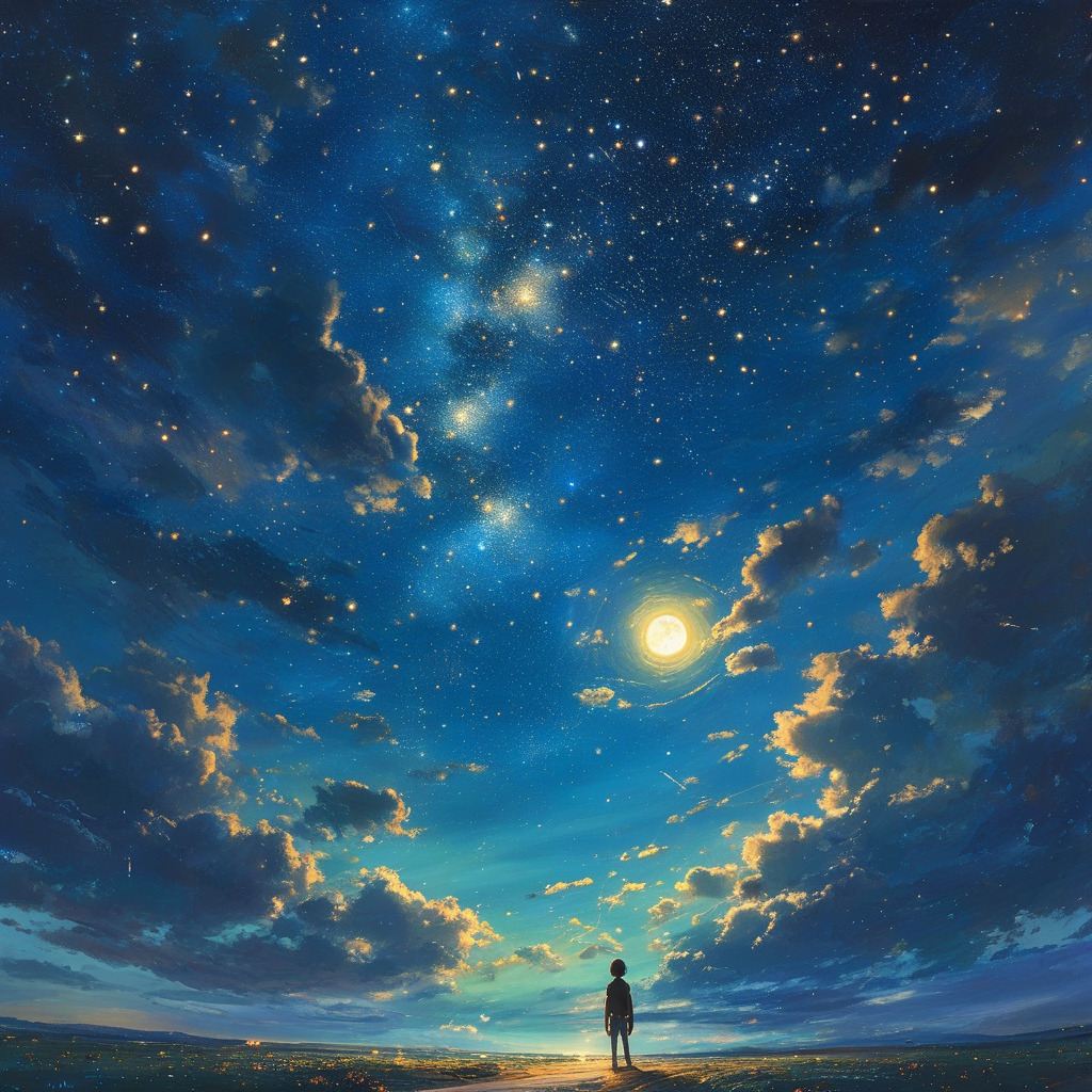 夜幕降临，星辰闪烁。在这浩渺的宇宙中，心从容地仰望星空，寻找那颗属于自己的星星。月光如水，洗涤心灵的尘埃，让人在这寂静的夜晚，得以沉淀。那遥远的星辰，仿佛在诉说着古老的传说，引人遐想。心从容，便是在这