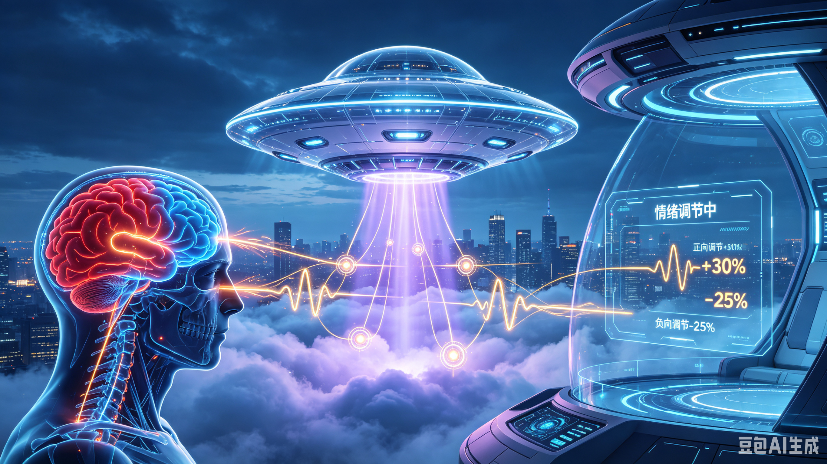外星飞碟技术对人类大脑情绪的双向调节
 
宇宙深空之中，飞碟作为外星文明的星际载具，其搭载的场域驱动、意识扫描技术，从科幻理论与脑科学视角来看，完全具备调节人类大脑情绪的能力，这份调节拥有治愈安抚与强