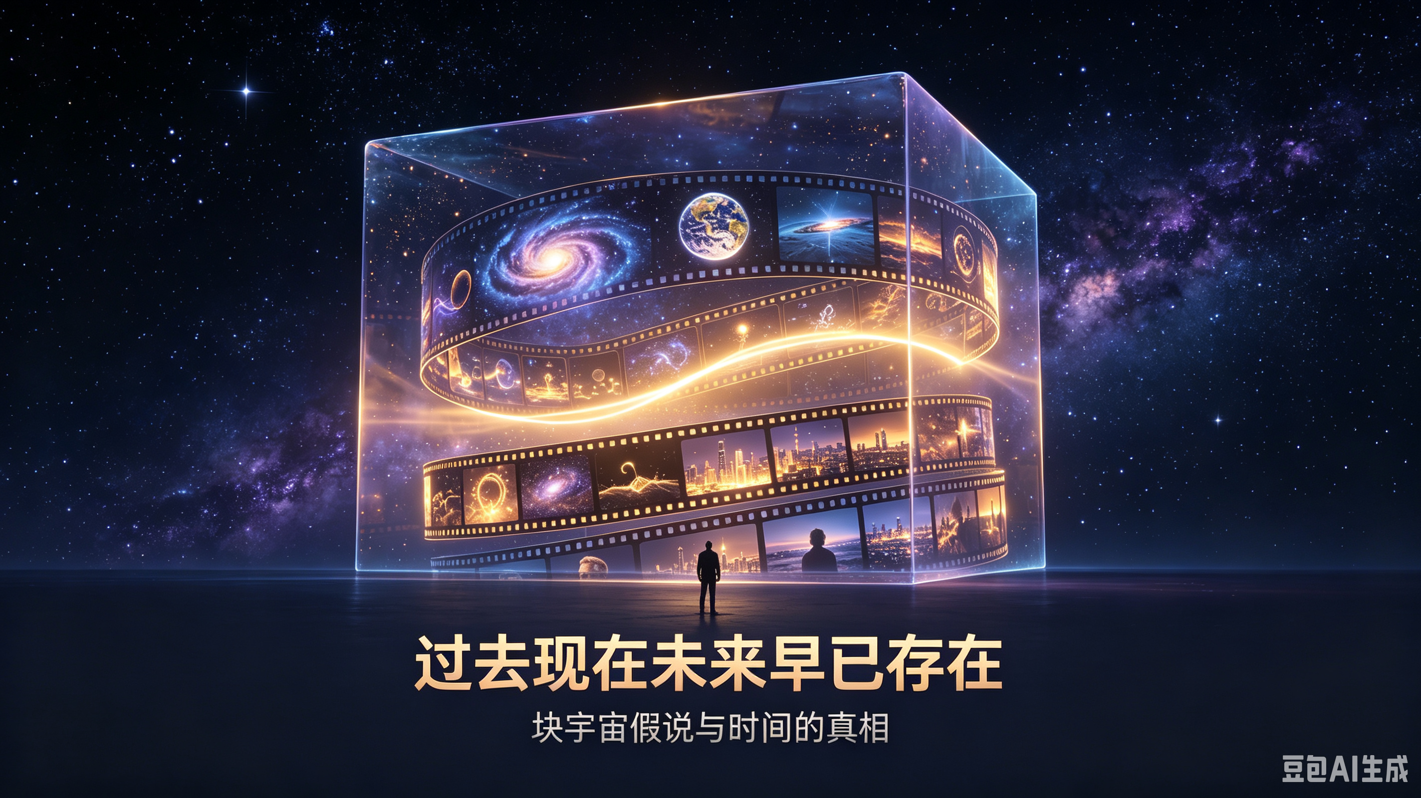 宇宙过去现在早已存在怎么理解
很多人会疑惑，我们感受到时间是流动的，事情一件接着一件发生。但有一种观点认为，宇宙的过去、现在、未来其实早已全部存在，这就是块宇宙模型，也叫静态宇宙观，和你之前了解的统一
