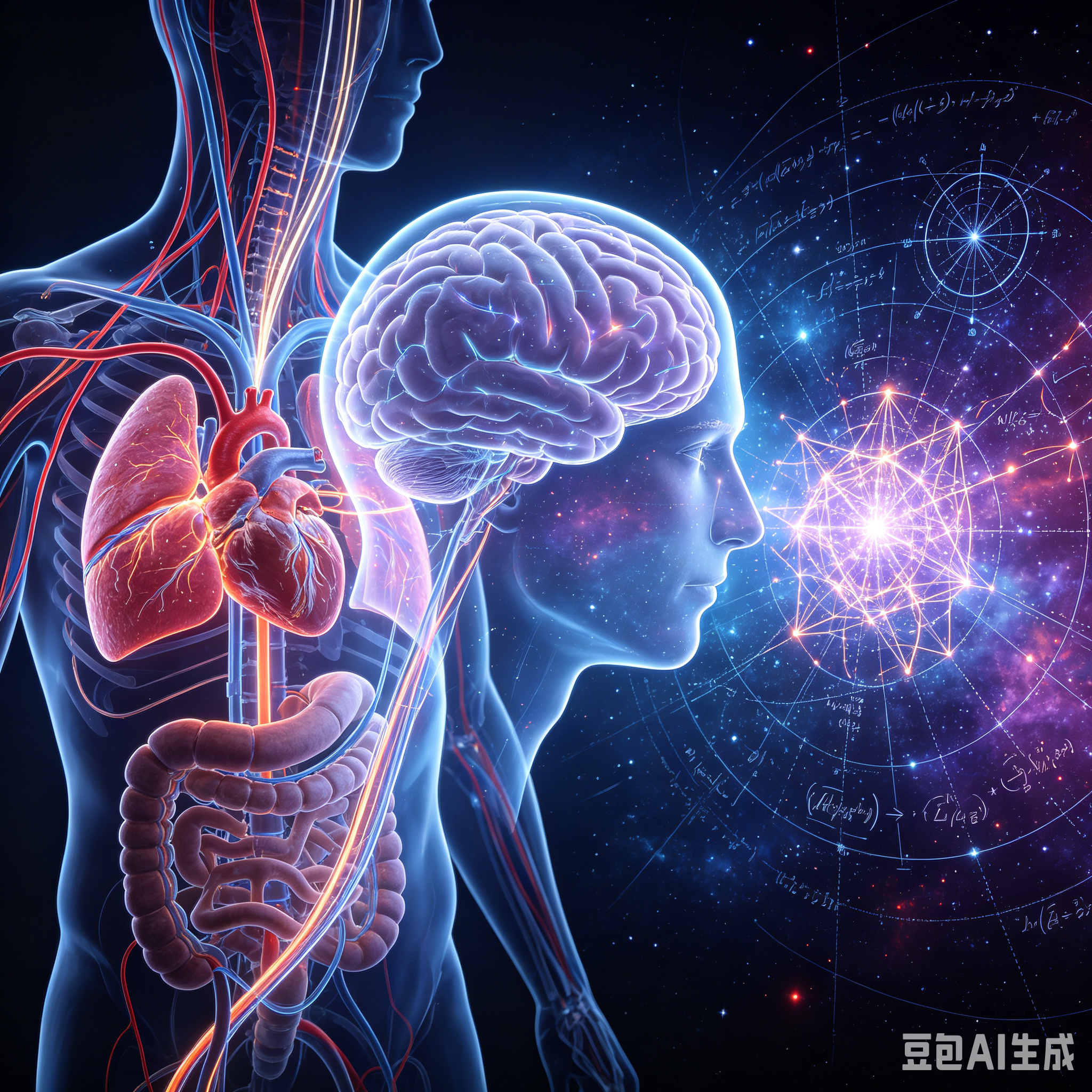 大脑对身体器官的功能释放与思考的对比
人体是一套高度精密的生物机器，大脑作为核心主控系统，承担着两种完全不同的工作模式：一种是对身体器官的自动化功能释放，另一种是主动的思考与认知运算。二者同样由大脑掌