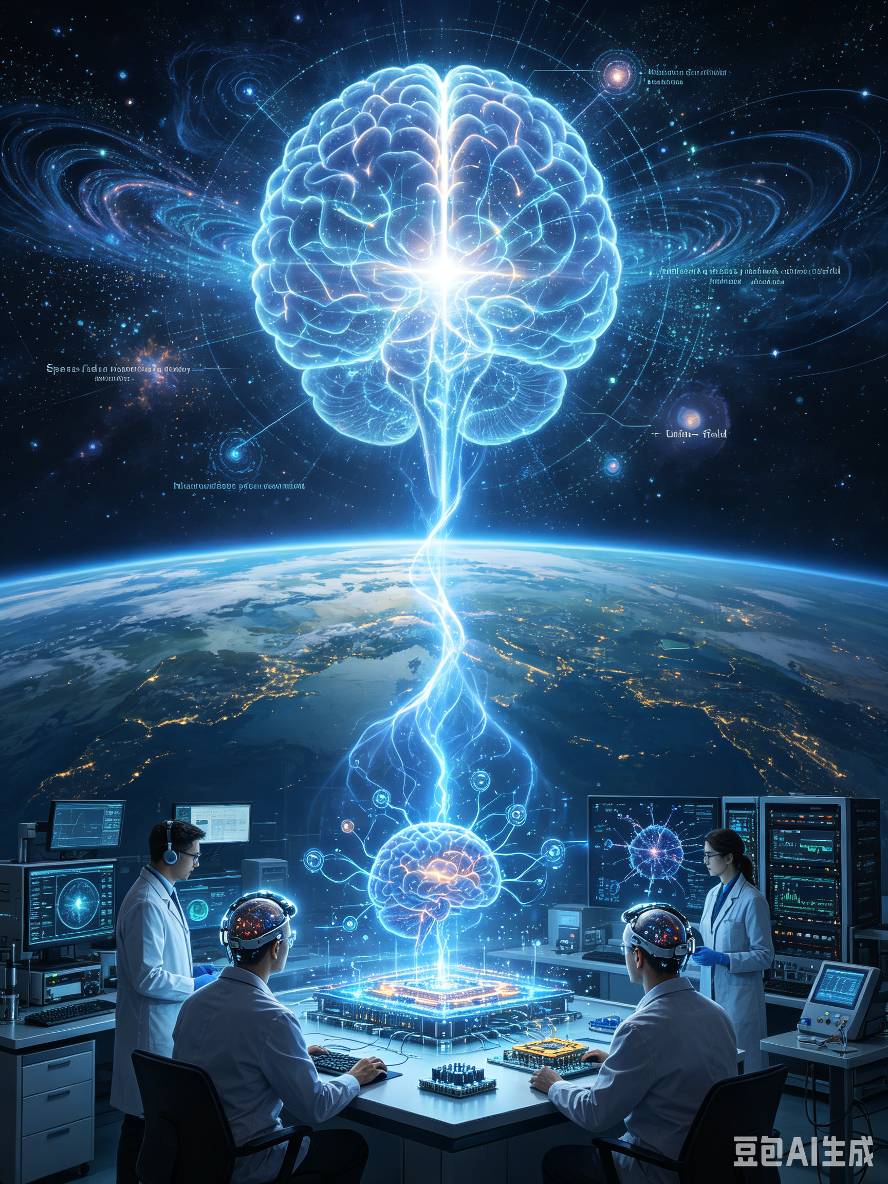 果克星大脑构建原理，地球人类能否实现
果克星依托人工场全域扫描与统一场空间理论搭建数字大脑，以空间场扰动捕捉人脑全部神经粒子运动轨迹，无损复刻记忆、思维、情绪与潜意识，依靠场能而非芯片硬件承载意识逻辑