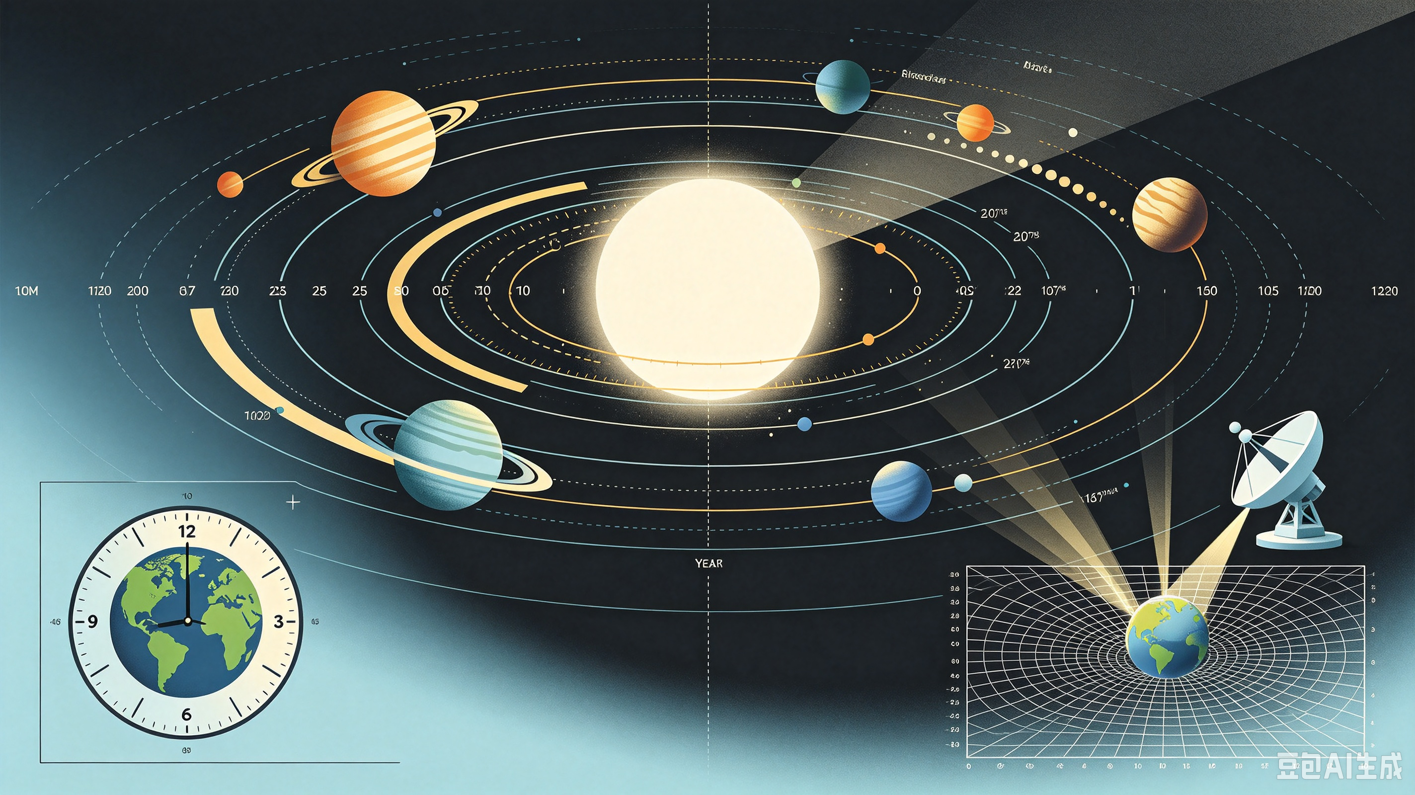 宇宙别的星球和地球时间怎么破译
人类日常使用的年月日、时分秒，都是以地球自转、公转规律制定的专属时间体系，仅适用于地球。在浩瀚宇宙中，每一颗星球都拥有独立的时空节奏，想要破译外星星球与地球的时间换算规