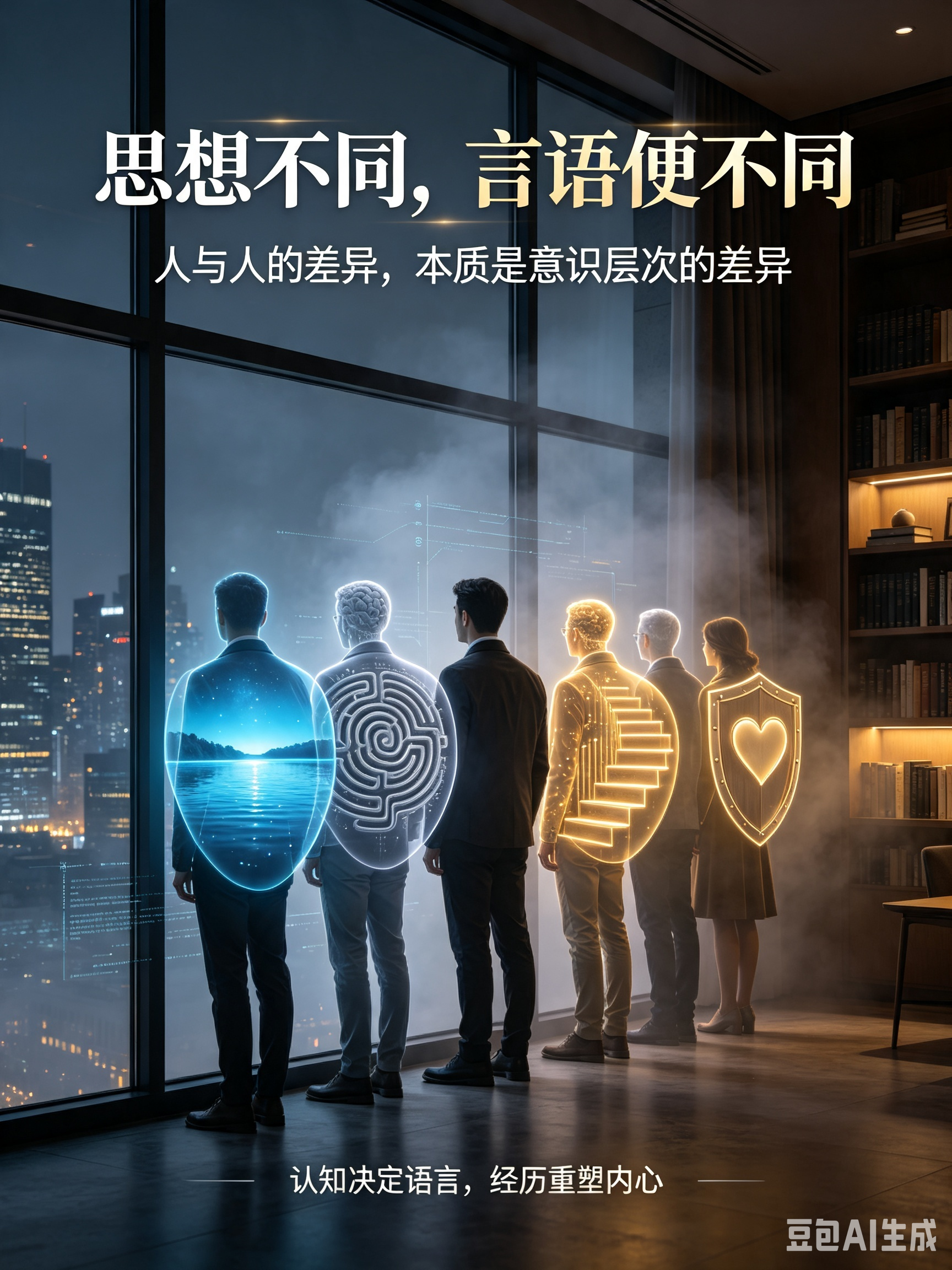 人与人思想与语言的差异，源于深层意识不同
世间最遥远的距离，不是山海相隔，而是人与人思想不同、言语不通。同样一件事，有人温柔包容，有人刻薄计较；有人通透豁达，有人狭隘猜忌。每个人的说话方式、思考逻辑、