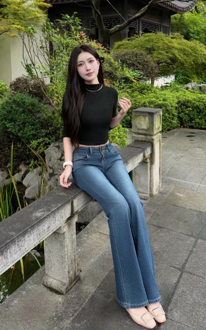 牛仔裤真的好看吖