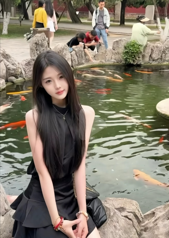 锦鲤池边，鱼见美好