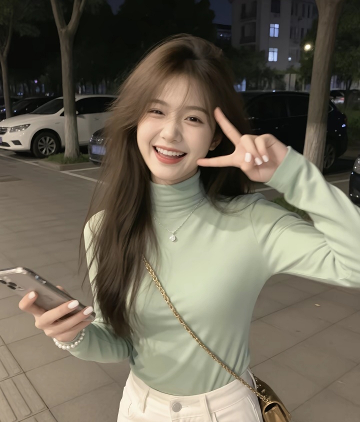 长发细腰，青春靓丽