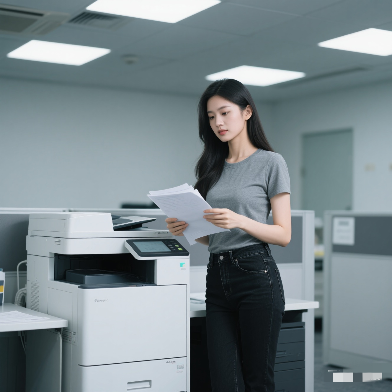 T恤配牛仔，简单清爽，职场和日常两相宜。