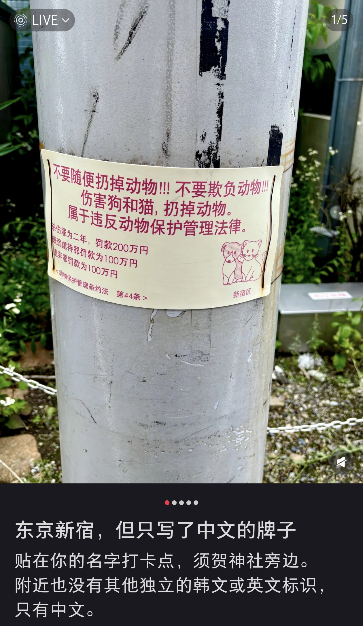 网友在日本东京拍到的警示牌，真是一声叹息、一言难尽。