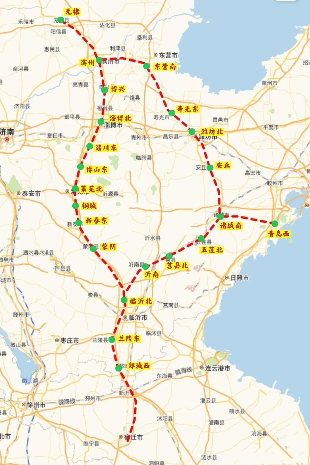 山东中线高铁与京沪高铁二线对比