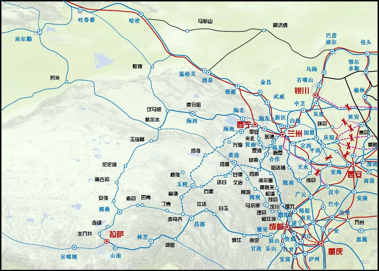 和人口无关！是要将兰渝海通道建设成普铁双线、集装箱双线、重载双线、高速客双线伴行