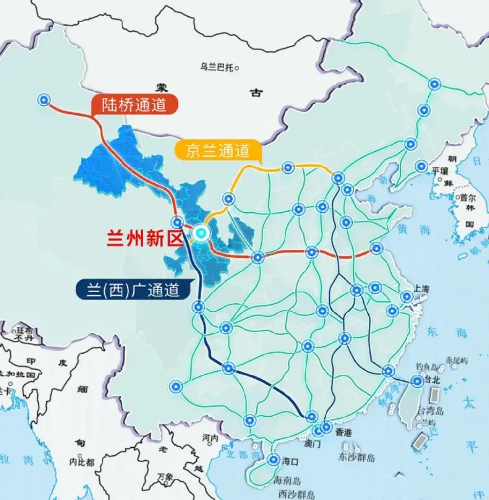 兰州新区i，西部向西向南开放交通要塞！

2017年陆桥高速客专建成，客运与货运