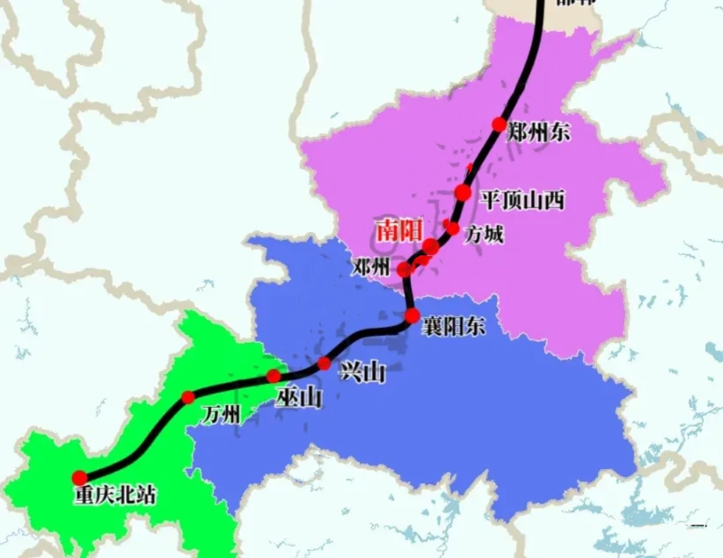 郑万高铁 西南——华中高铁大动脉

郑万高铁或郑渝高铁，连接郑州、重庆两座大城市
