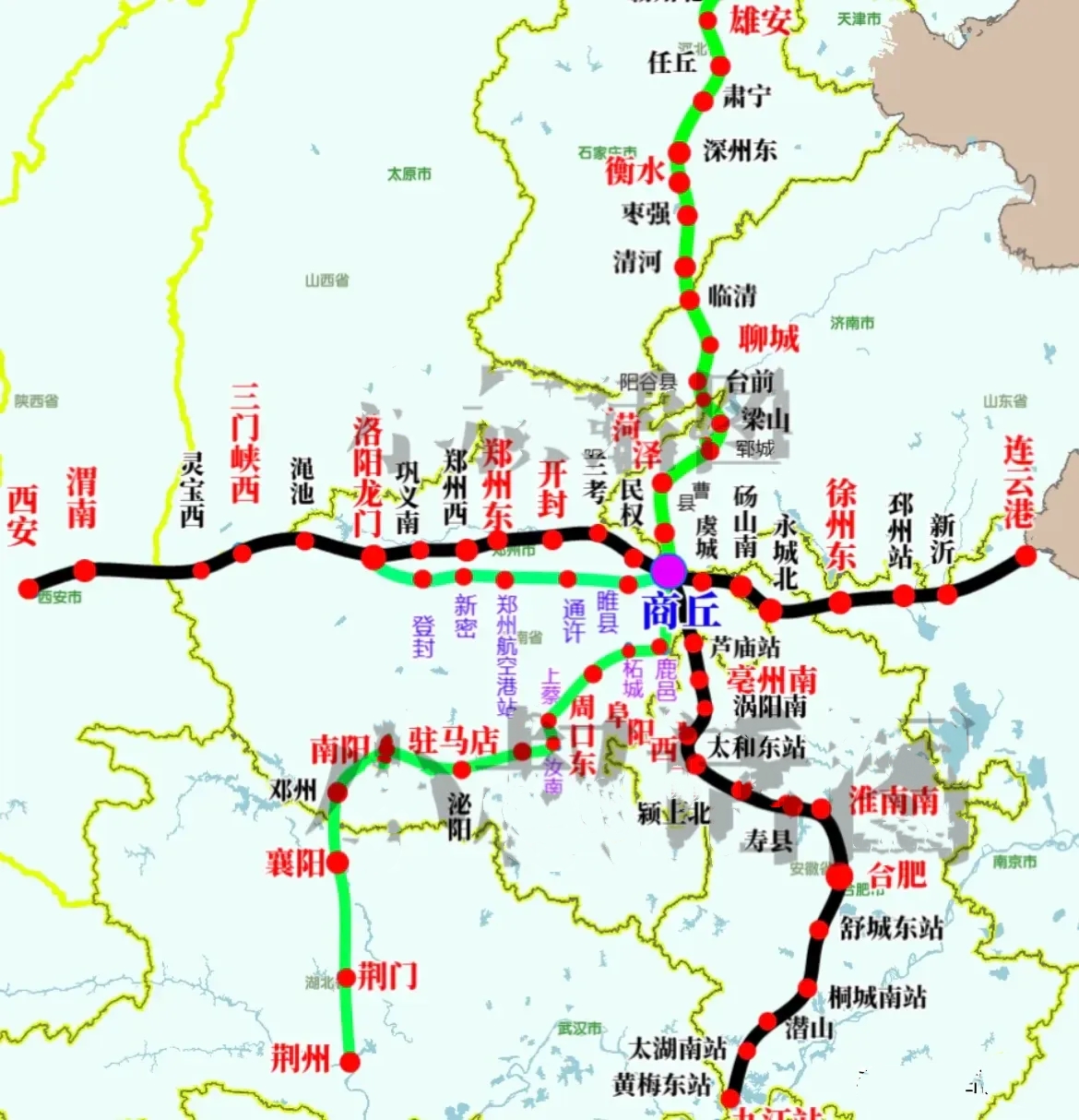 商丘离米字形高铁还多远？

河南第二大高铁枢纽商丘，坐拥徐兰、雄商、商合杭等高铁