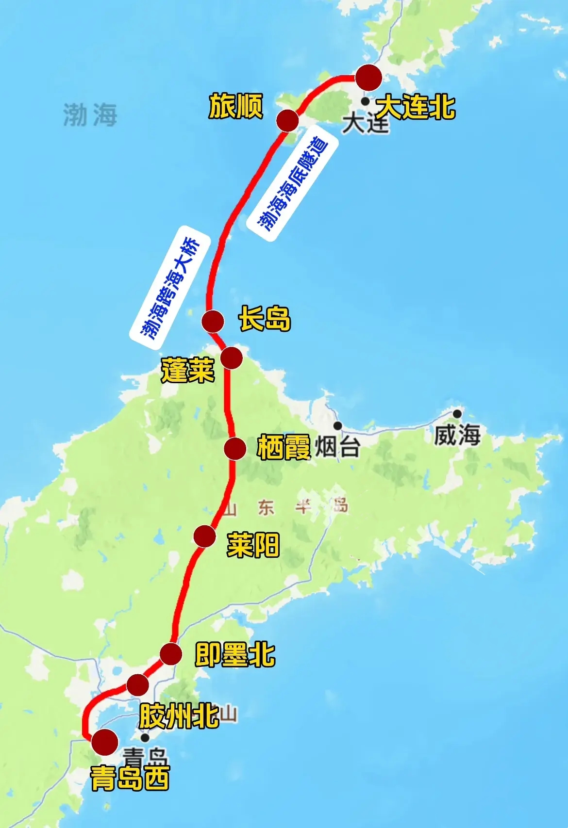 大青高铁可以效仿港珠澳大桥，一部分修建海底隧道，一部分修建跨海大桥，既节省了成本