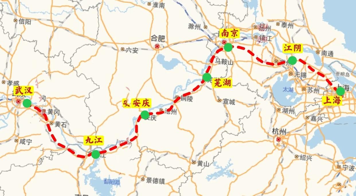 真正的“南沿江高铁”，上海至武
