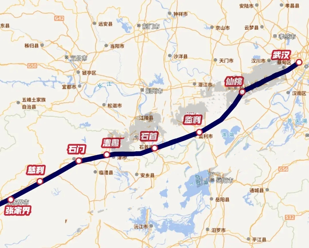 武汉至张家界高铁将承担武贵高铁通道功能

武贵高铁的提议由来已久，线路方面众口不