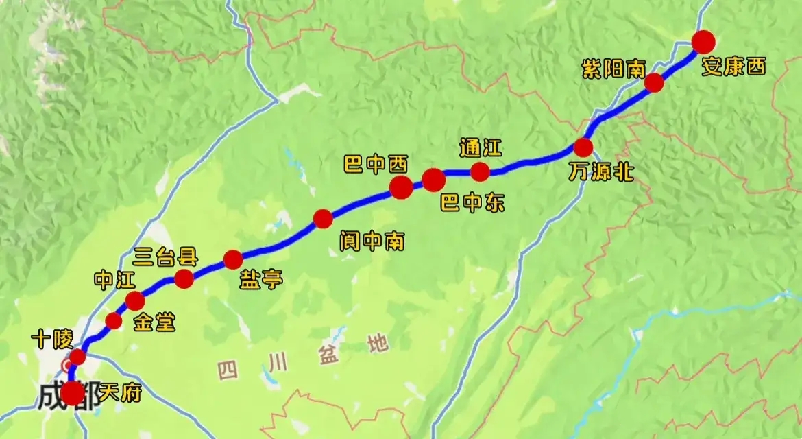 成巴安高铁建成后结束了多个县不通铁路的历史，达州也将县县通高铁。<!--{img