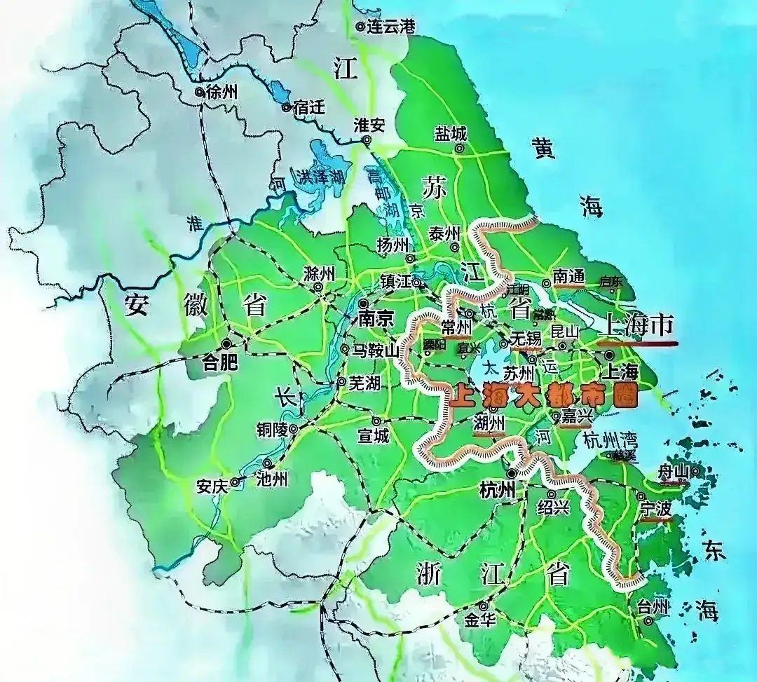 长三角都市圈里，上海是大王，没有小王，只有三个2，分别是杭州、南京、苏州。宁波、无锡和合肥还是要逊色一些。

比综合实力，上海第一毫无争议。杭州、南京综合不相上下，苏州也可列第二档，毕竟GDP实在够高