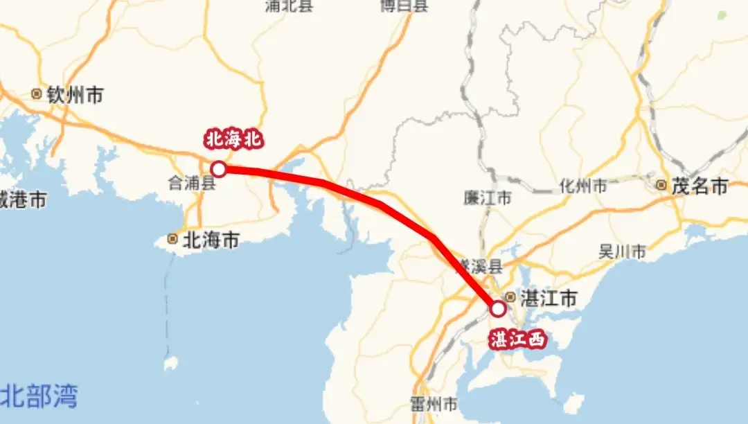 短短的一段线路，为何广西迟迟不动工？

作为包头至海口高铁通道的组成部分，合浦至湛江高铁一直以来都令广西人遗憾，特别是北海和钦州。为何这条高铁迟迟不建设？是因为没钱么？其实路程并不长，投资远没有贵南高