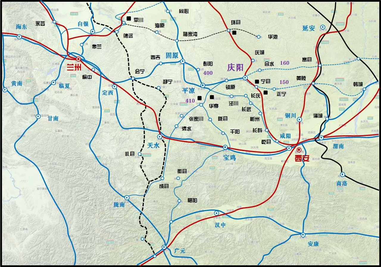 庆阳为什么放弃300里东出却要选择800里南下

庆阳铁路东出去富县320里，去