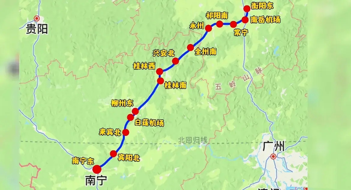 南衡高铁时速350，弥补了衡柳铁路时速200的遗憾，广西力推南衡高铁，南衡高铁也