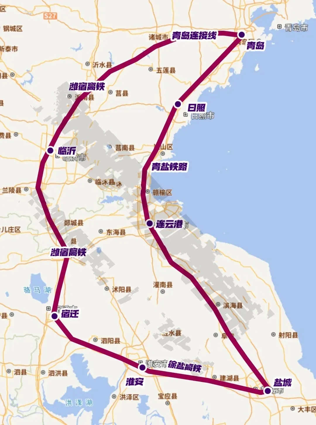 青盐高铁不可能建设了？

青盐高铁作为沿海高铁的组成部分，尚未建设，但是这条线路
