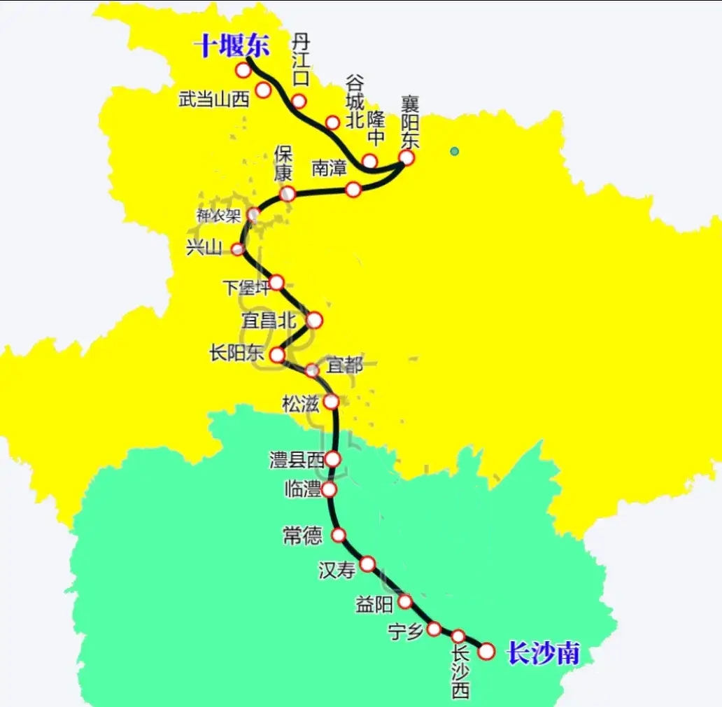 十堰南下高铁 出省前需在襄、宜、兴3次换向

十堰得罪谁了啊，南下往长沙、广深的