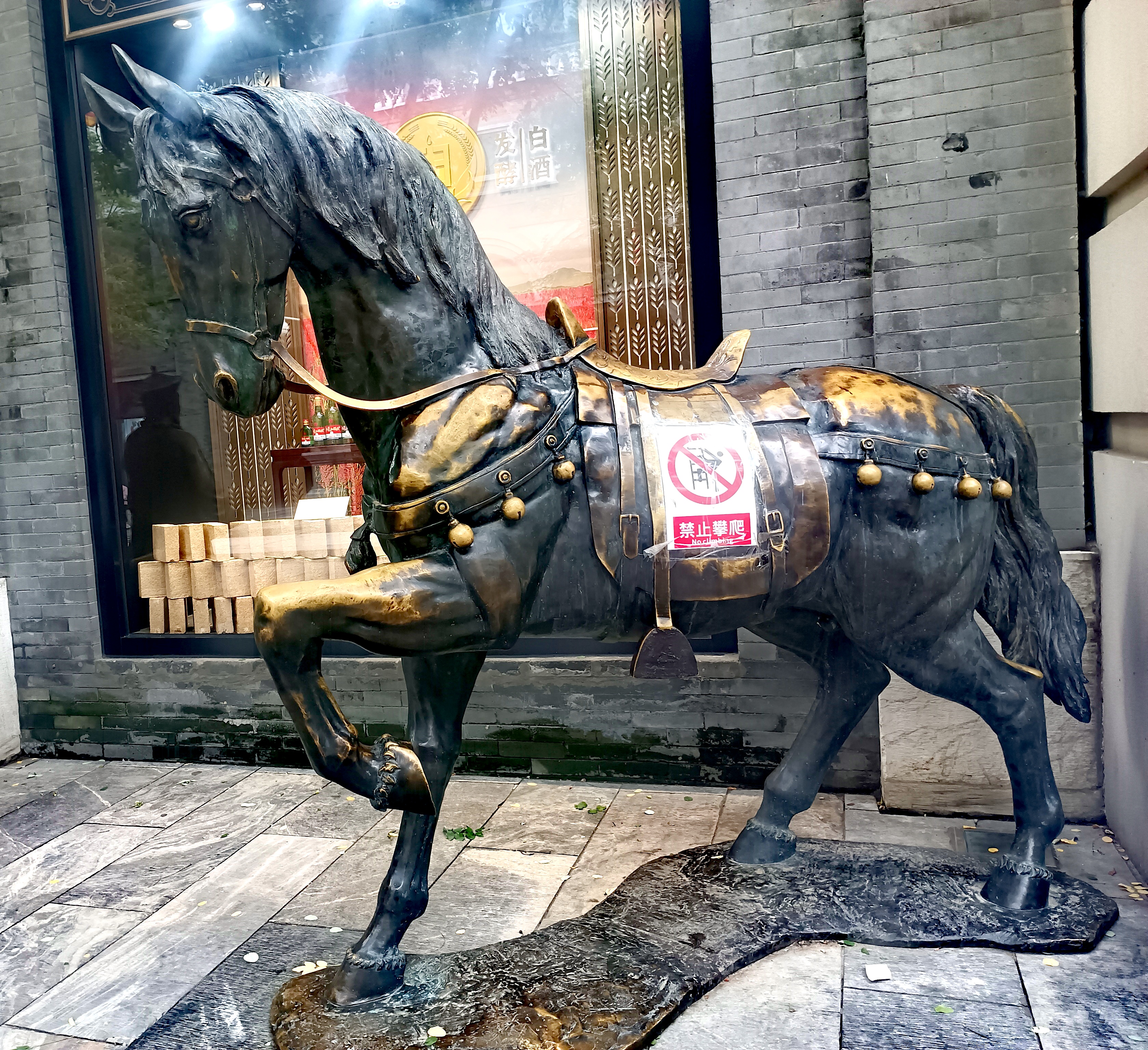 马雕塑：
马踏飞燕，古韵犹存，感受历史的沉淀与韵味。