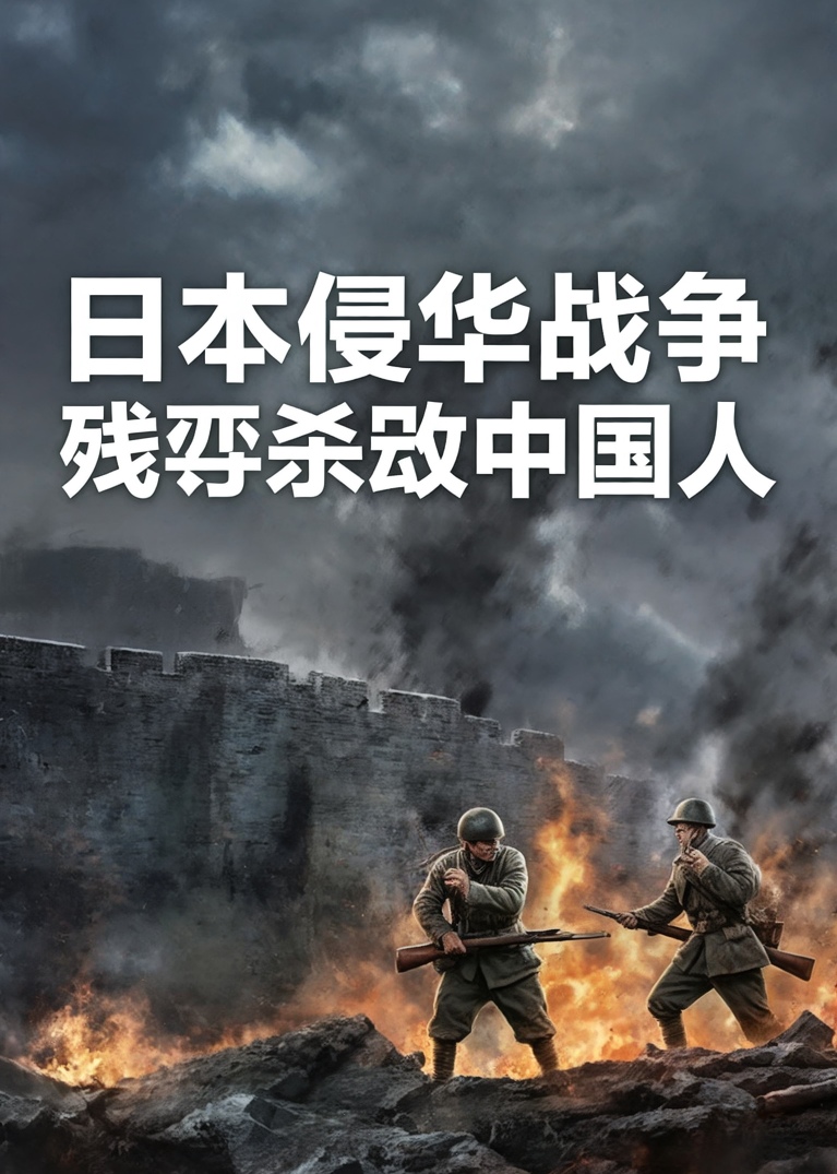 日本侵略者犯下的滔天罪行

1、侵华日军在中国杀害平民的血案达数万起，其中一次杀害千人以上的大规模屠杀血案即达200余起，其手段血腥残暴、毫无人性。
除枪杀外，
还有刺杀、活埋、砍头、火烧、喂狗、冻死