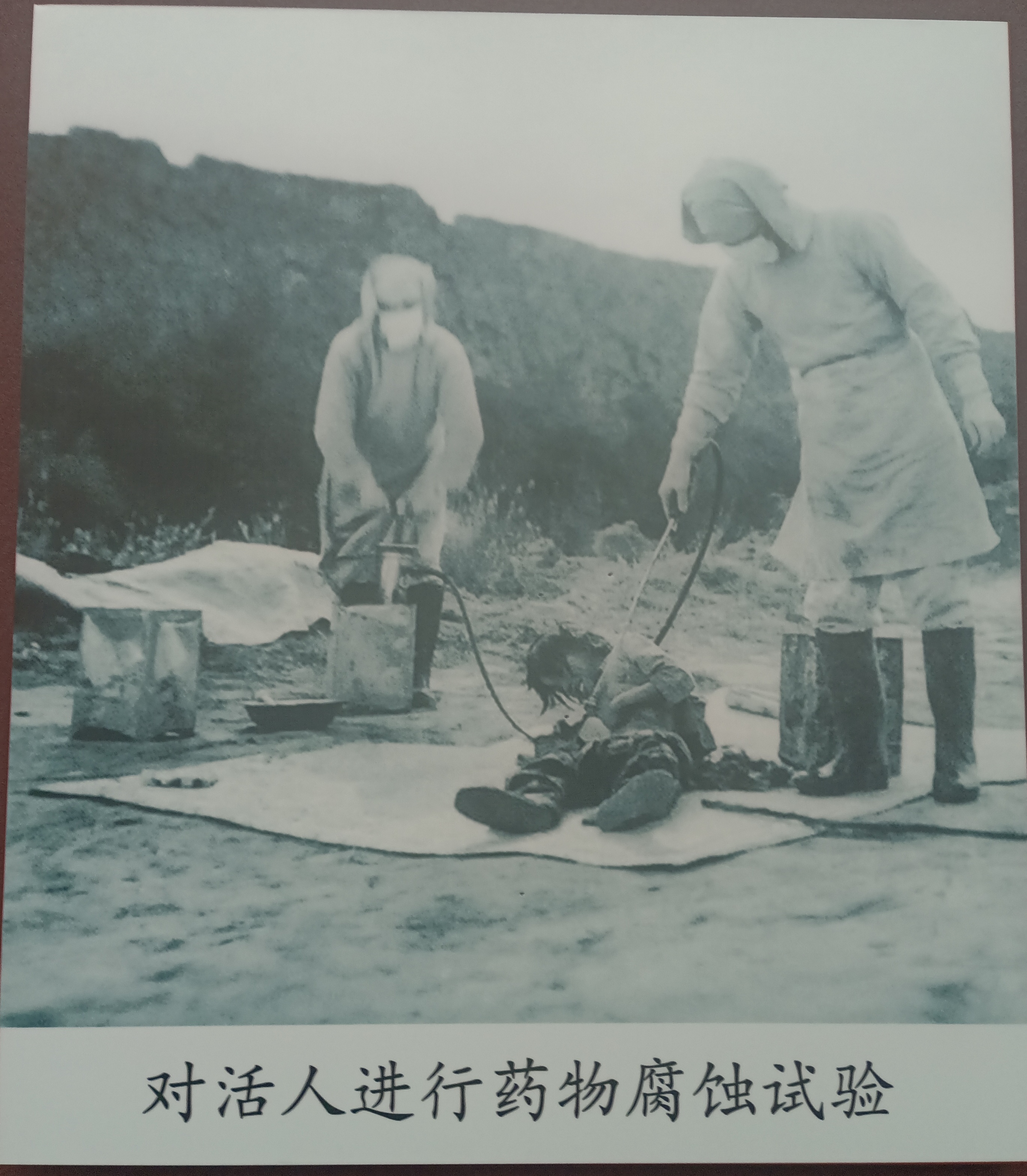 日军731部队罪行

731部队，是日本军国主义最高统治者下令组建的细菌战秘密部队，为人类历史上最大规模、最灭绝人性的细菌战研究中心之一，设于今哈尔滨平房区。

其假借研究防治疾病与饮水净化之名，实则
