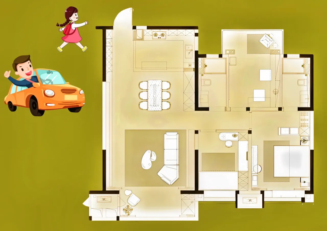 谁会想要一个价格和泡泡糖差不多的东西作为礼物呢？一个满室生香的家，才是35岁的人生礼物，这个135㎡简约家光看一眼就走不出来，乍看是白纸，细瞧是故宫！

藏着，七道心灵鸡汤。

沙发不靠墙，窗下榻榻米