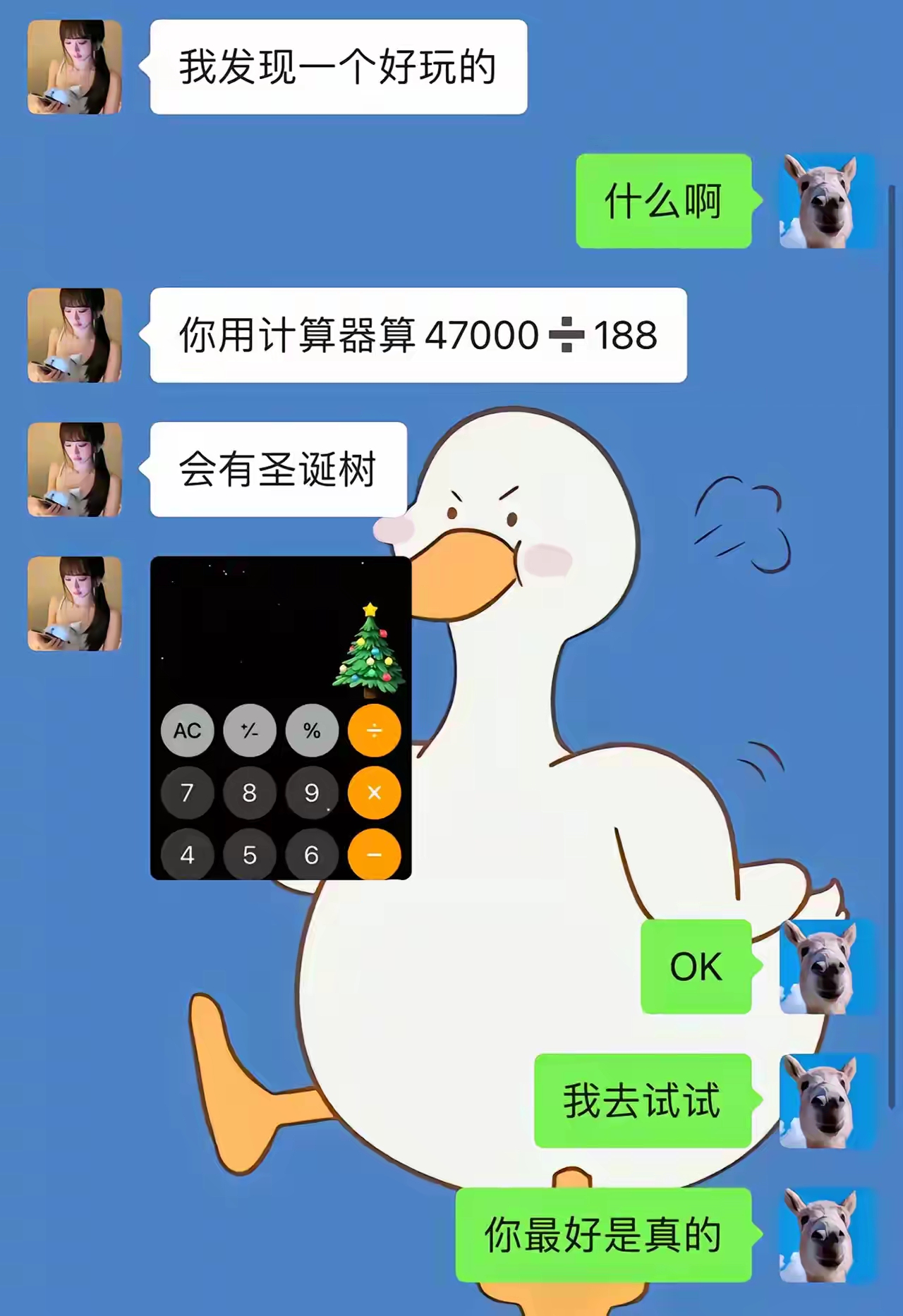 真的哎。