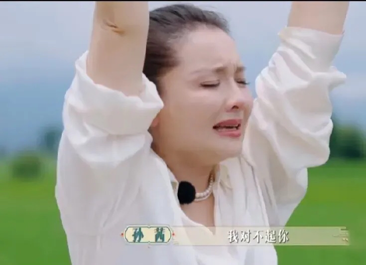 孙茜太尴尬了！
8月15日，孙茜在节目里当着许多人哭着和陶昕然道歉，说自己当初没